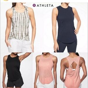 New Athleta Tie Dye Stripe Breezy cut out Tank Top